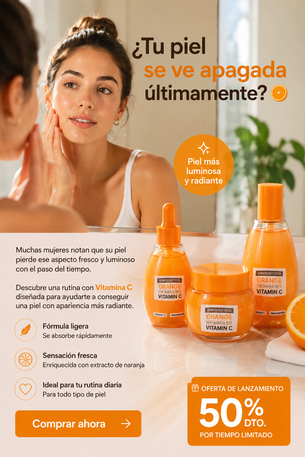 🍊 "El ritual de vitamina C para una piel más luminosa"