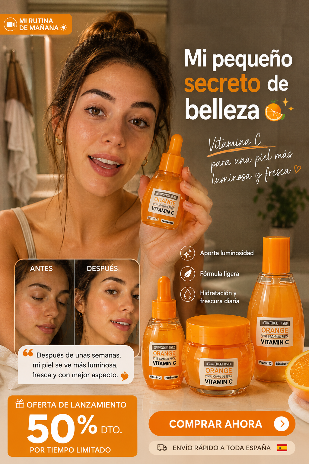 🍊 "El ritual de vitamina C para una piel más luminosa"