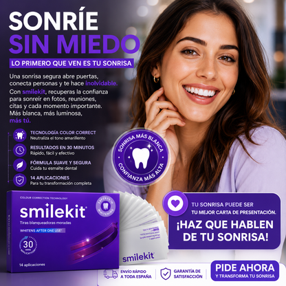 Tiras Blanqueadoras Moradas Smilekit