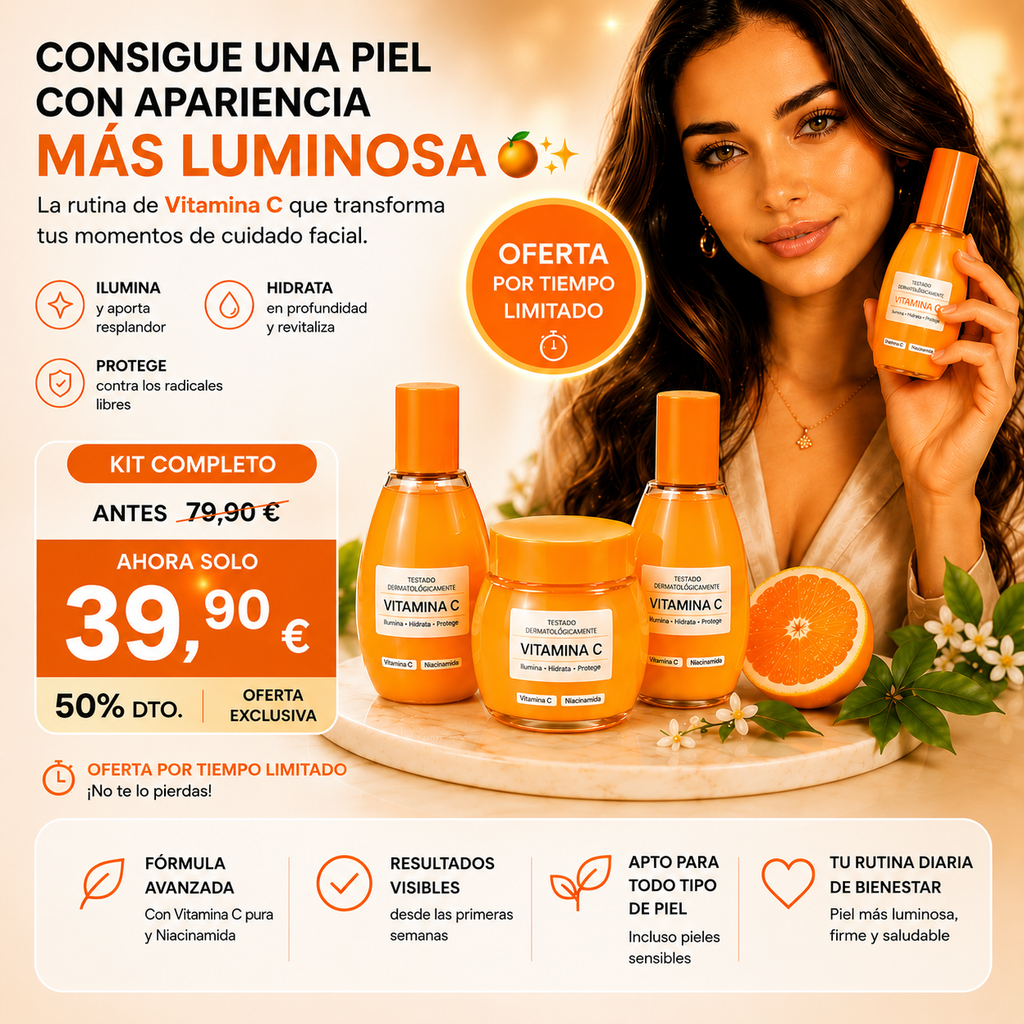🍊 "El ritual de vitamina C para una piel más luminosa"