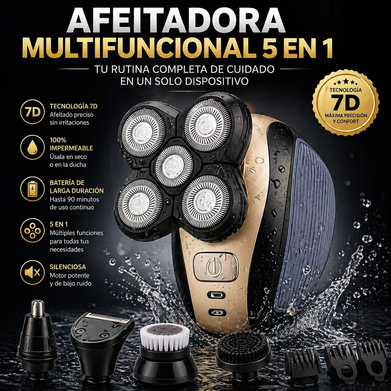 Afeitadora Multifuncional 5 em 1