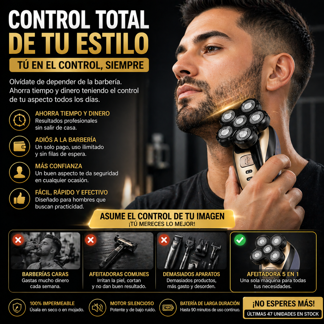 Afeitadora Multifuncional 5 em 1