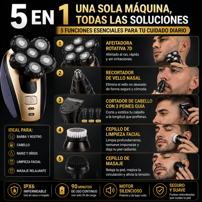 Afeitadora Multifuncional 5 em 1