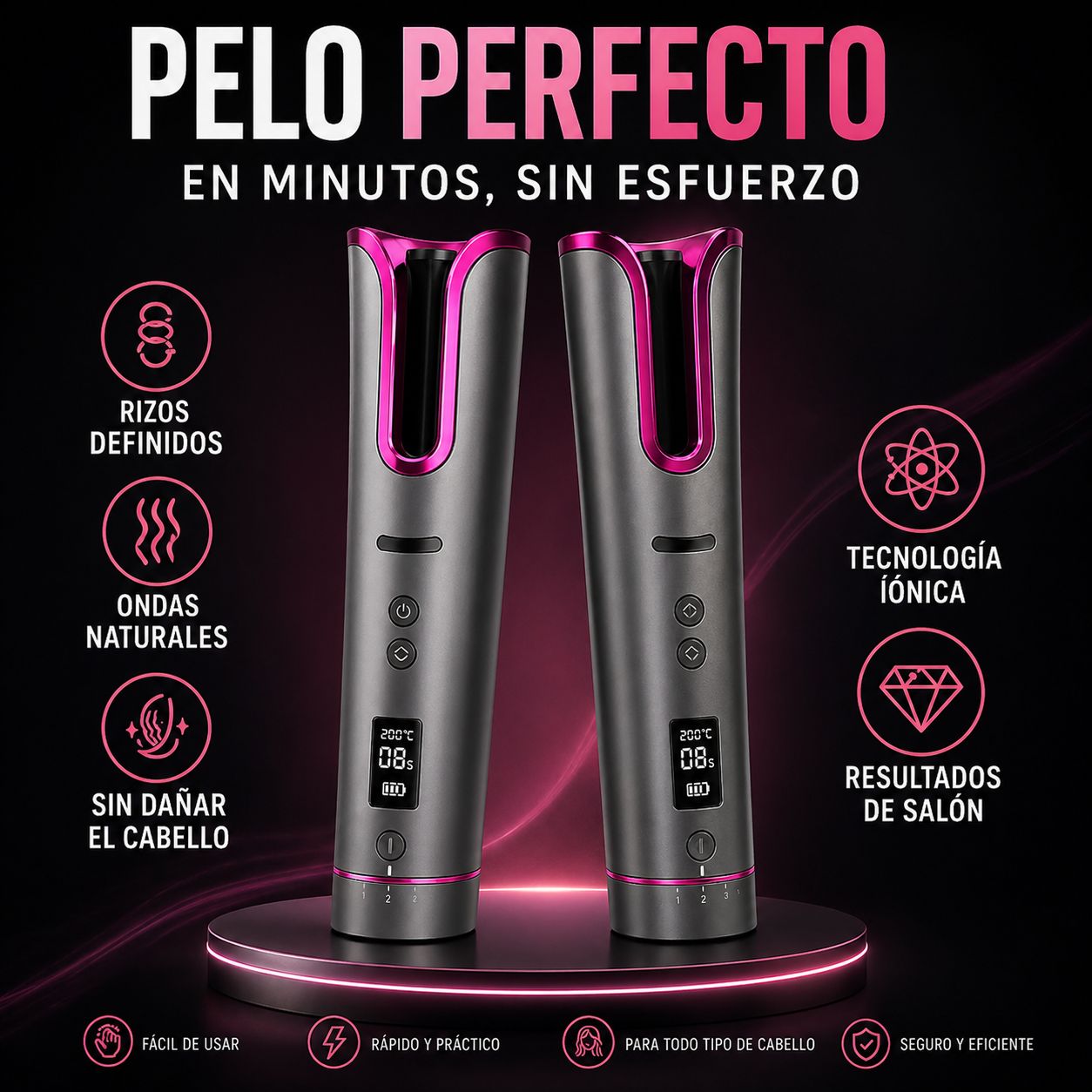 Moldeador de rizos profesional v2