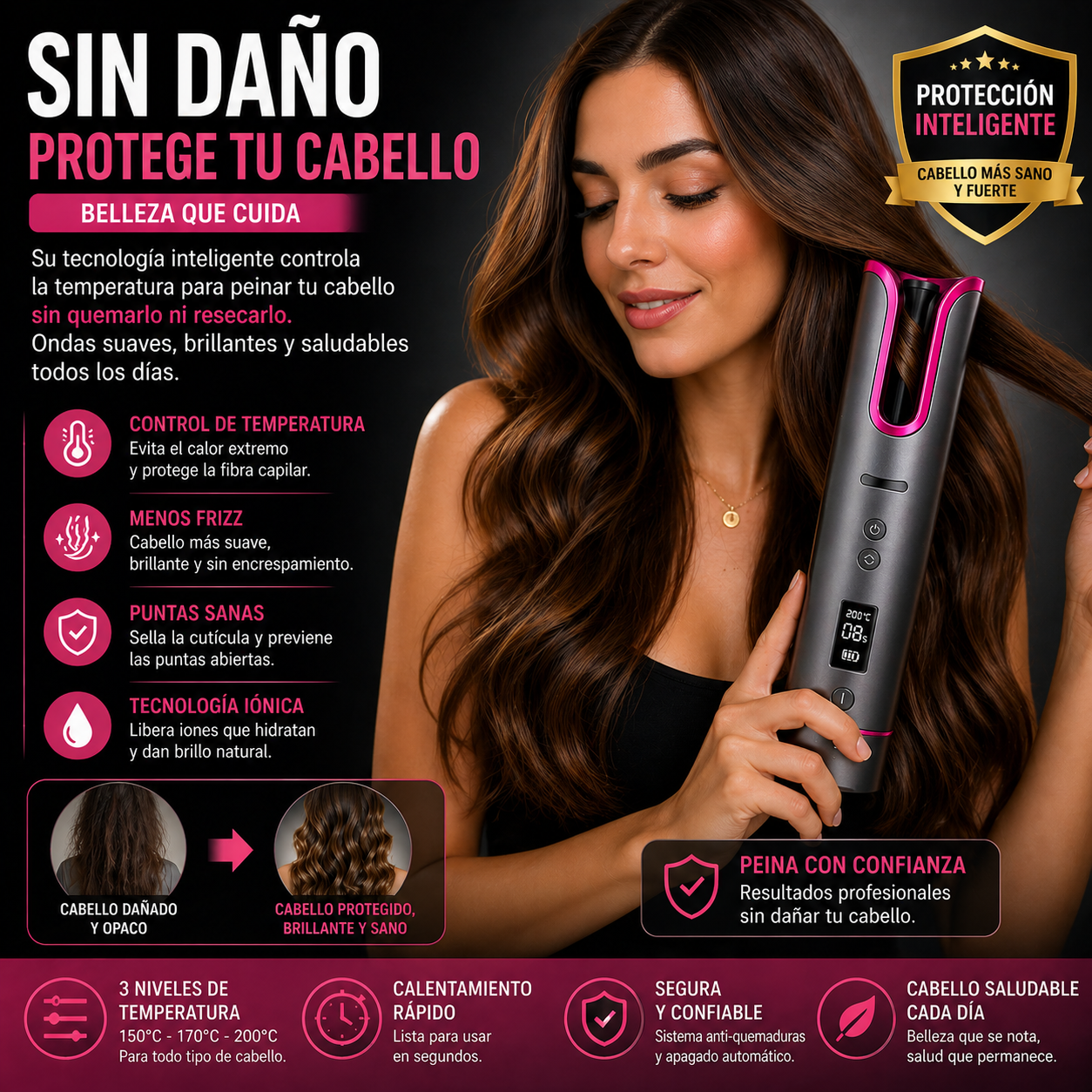 Moldeador de rizos profesional v2