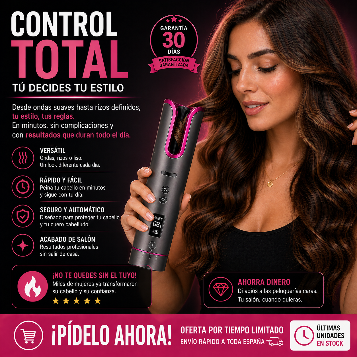 Moldeador de rizos profesional v2