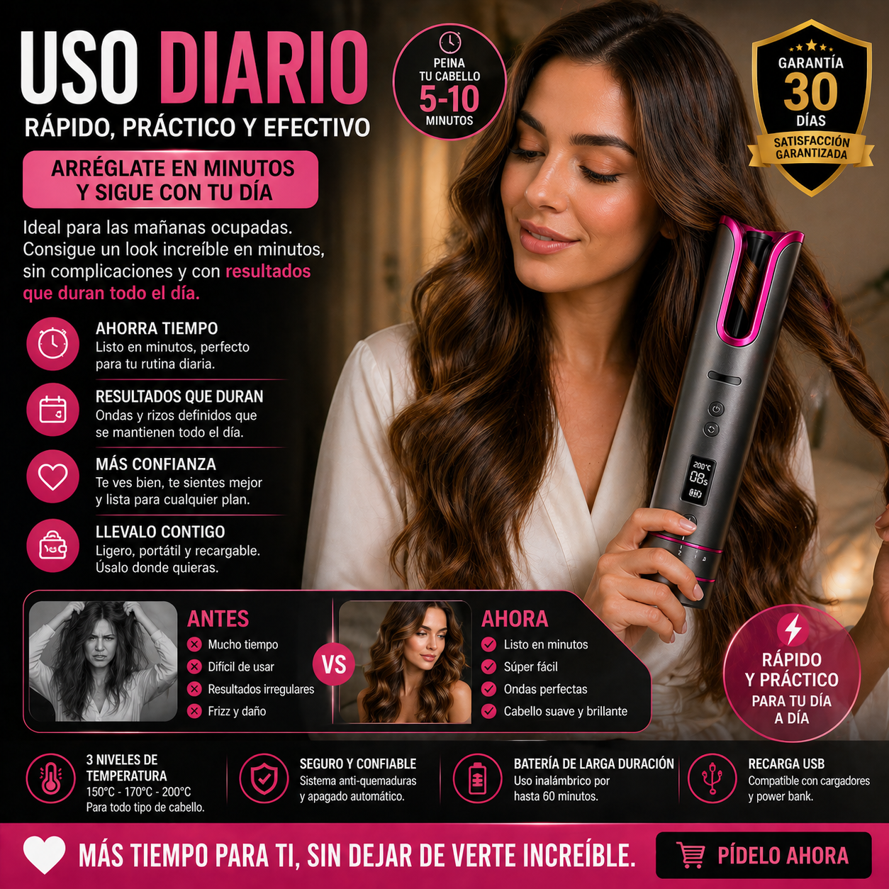 Moldeador de rizos profesional v2