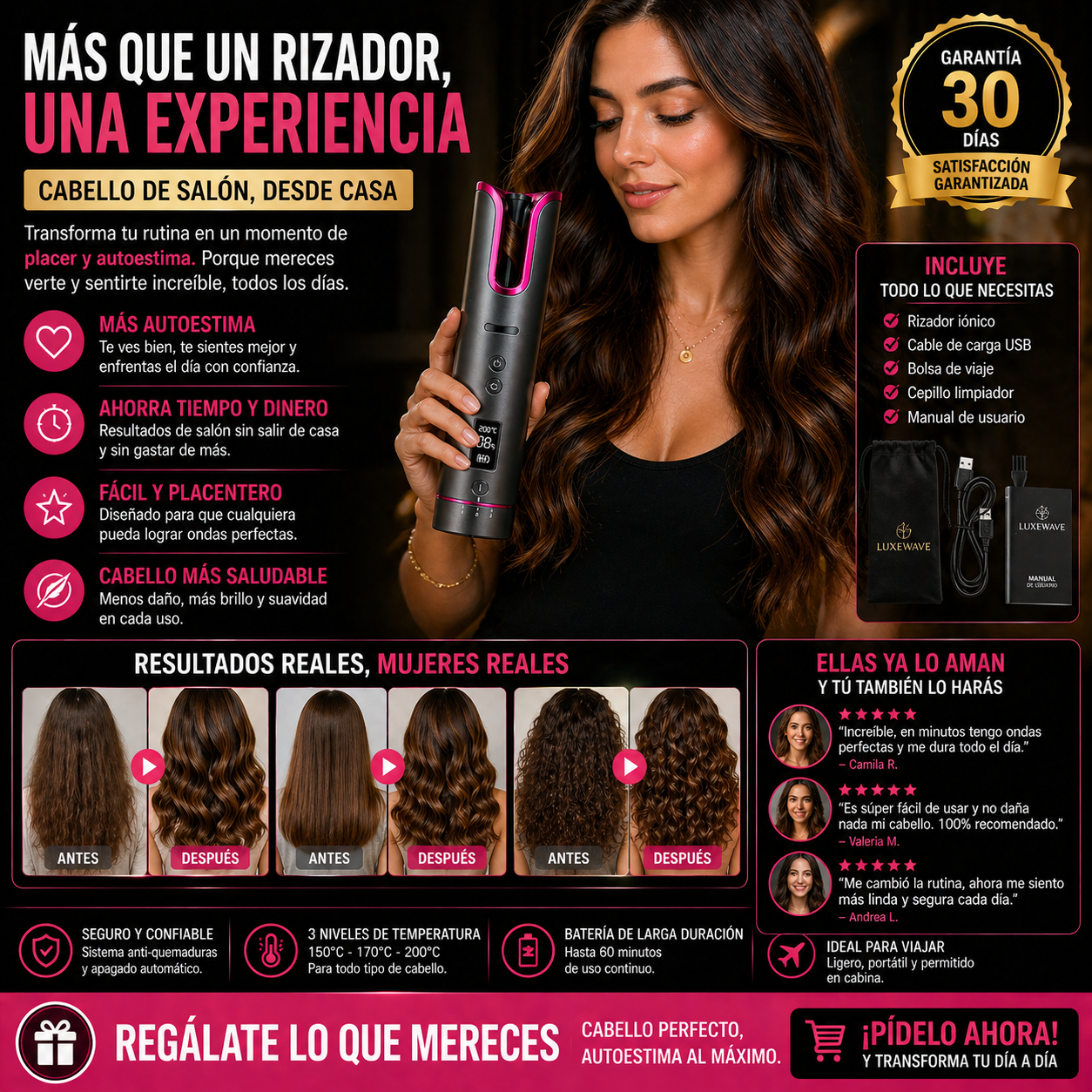 Moldeador de rizos profesional v2