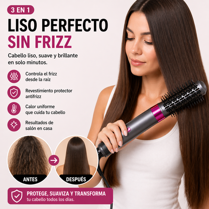Escova de cabelo elétrica multifuncional 3 em 1 REMGINTON