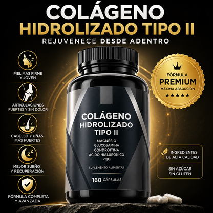 olágeno Hidrolizado Tipo II – 160 Cápsulas