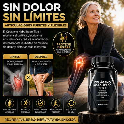 olágeno Hidrolizado Tipo II – 160 Cápsulas