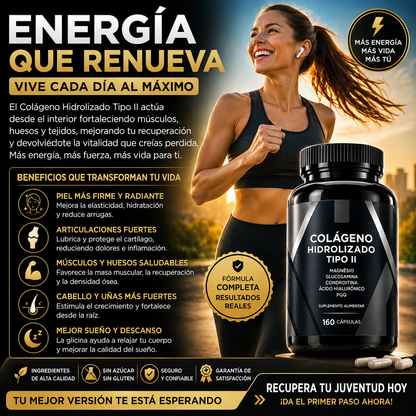olágeno Hidrolizado Tipo II – 160 Cápsulas