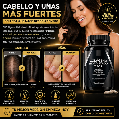 olágeno Hidrolizado Tipo II – 160 Cápsulas